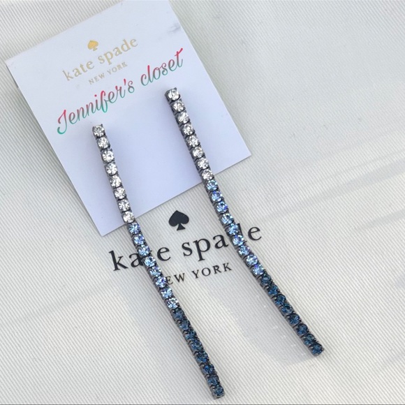 Kate Spade ♠️ Crystal Linear Earrings - Picture 7 of 7